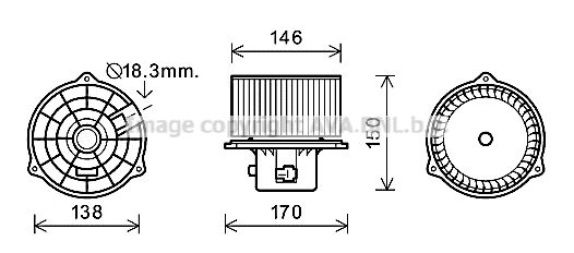 AVA QUALITY COOLING Elektromotors, Salona ventilācija HY7556